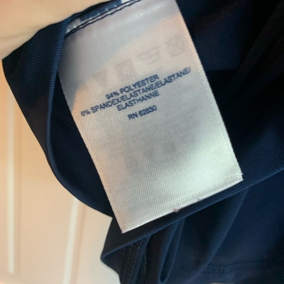 Lands End Womens Swim Shirt Cover Up Top Size L/P Blue Long Sleeve - Picture 3 of 4